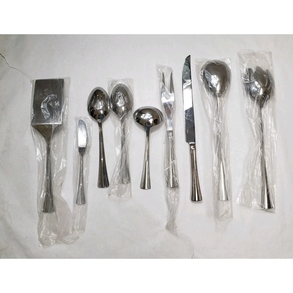 Reed And Barton Stainless Flatware Serving Utensils Salad Spatula Ladle Carving‎